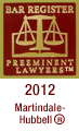 Bar Register Preeminent Lawyers 2012 Martindale-Hubbell